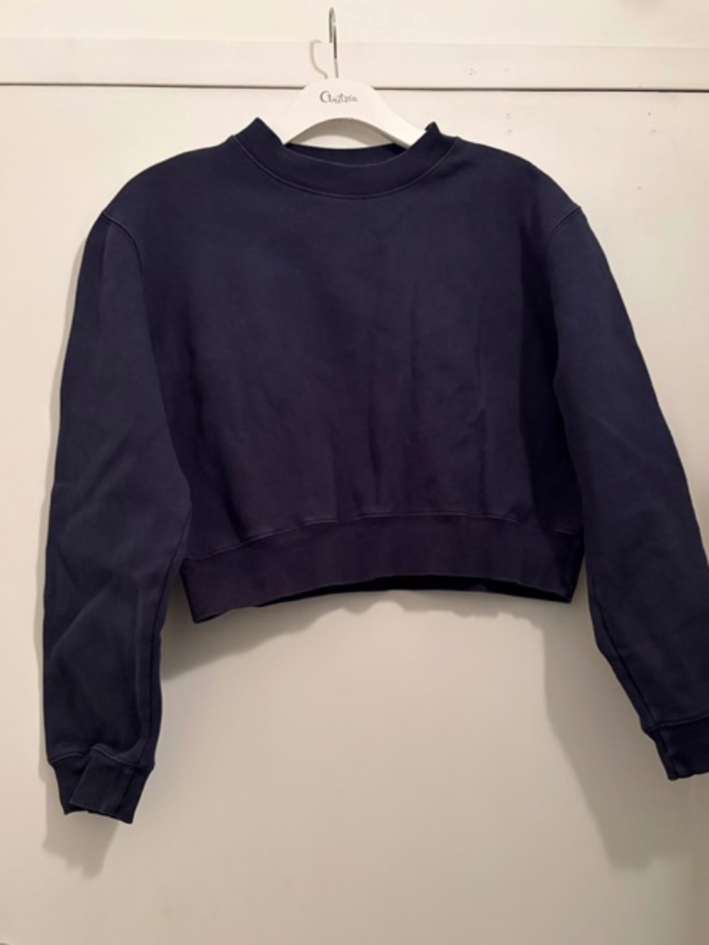 TNA CozyAF Fleece Sweatshirt Navy Blue Aritzia